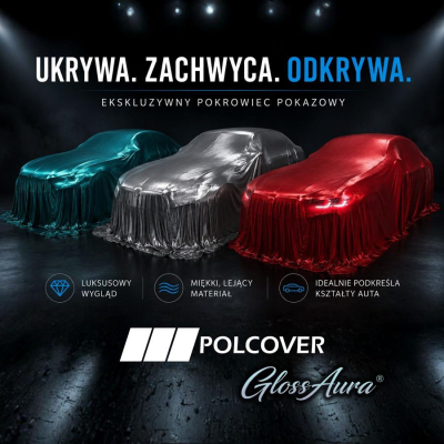 Pokrowiec pokazowy na auto Vw FOX Specefox - metaliczny materiał (Gloss Aura)