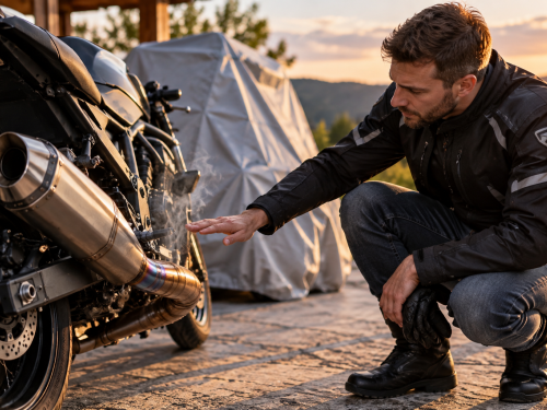 Czy można zakładać pokrowiec na rozgrzany motocykl?