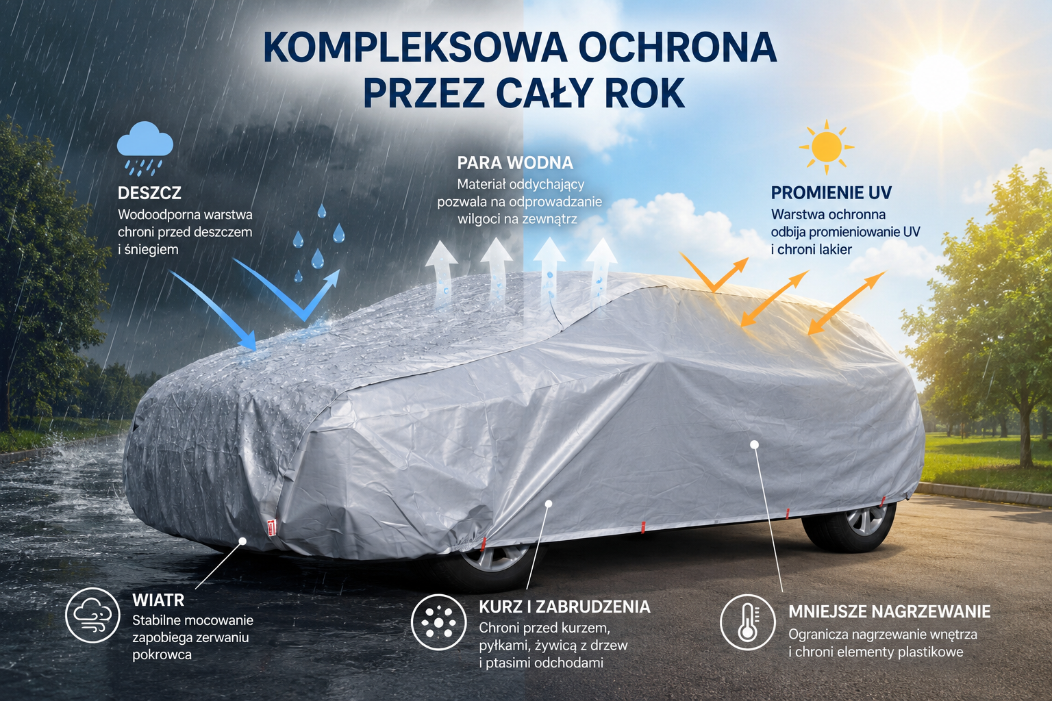 zalety używania pokrowca na samochód