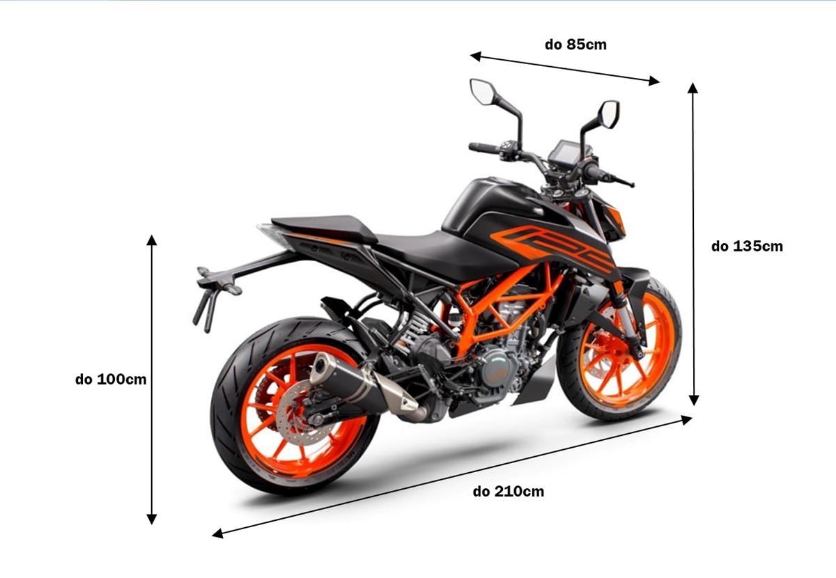 wymiary motocykla rozmiar S