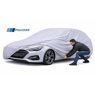 Pokrowiec samochodowy całoroczny - wzmocniony z pasem (PREMIUM) r. L kombi 440-470cm